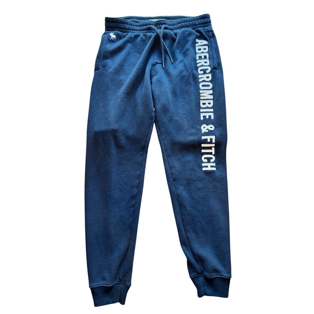 Y2K Abercrombie & Fitch Men’s Jogger Pants M Blue Pockets M J18 - Picture 2 of 6
